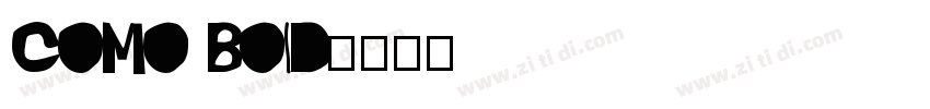 Como Bold字体转换